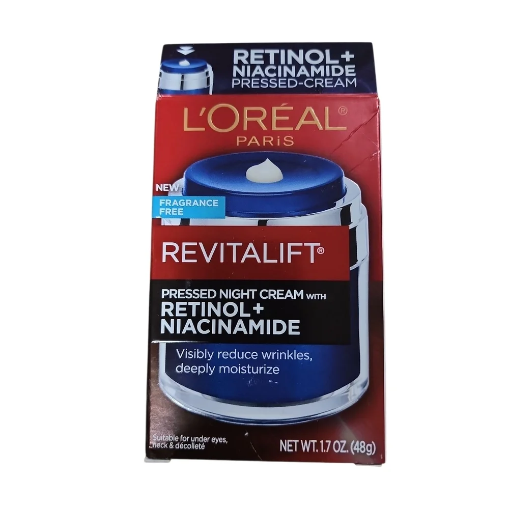 L'Oreal Paris Revitalift Pressed Night Cream with Retinol, Niacinamide, 1.7 oz - Picture 1 of 4